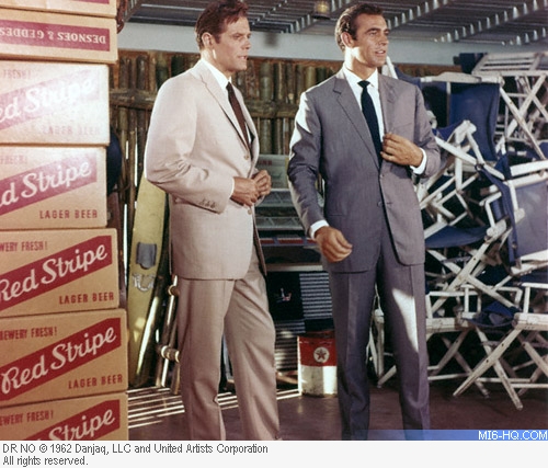 Sean Connery and John Kitzmiller filming Dr. No