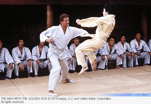 High kicks with Roger Moore