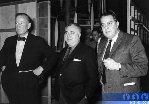 Ian Fleming, Harry Saltzman and Cubby Broccoli