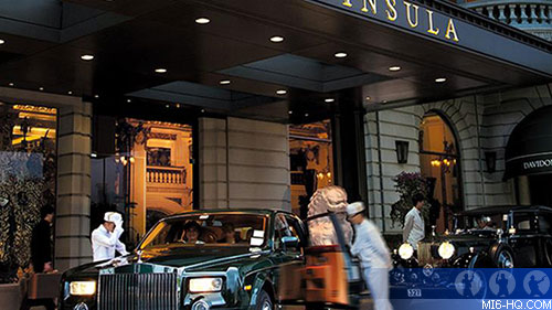 Enterenceway at the Peninsula Hotel, Hong Kong