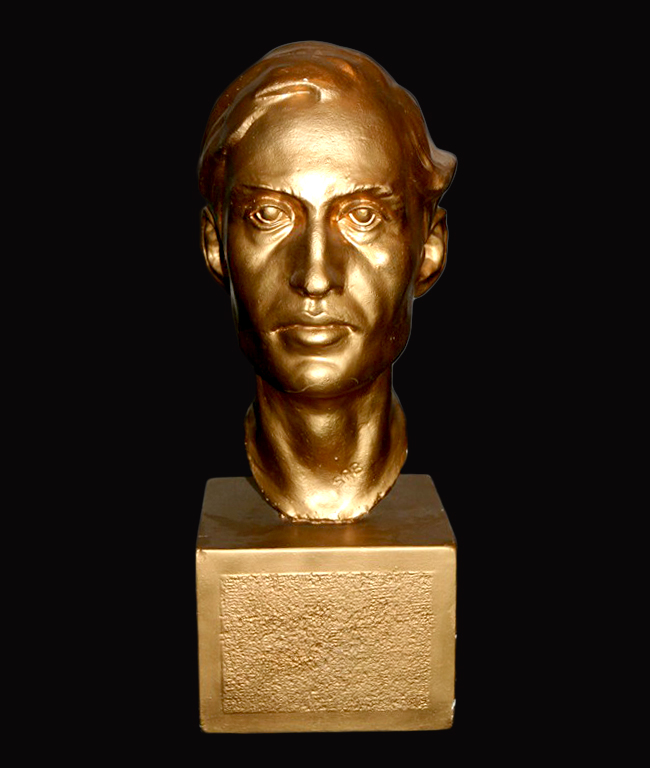 Bust of the author that featured on the cover of The Life of Ian Fleming