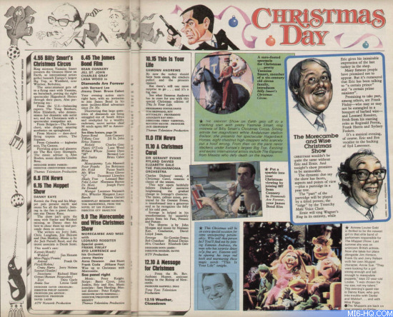 ITV Christmas 1978 Diamonds Are Forever TV Times