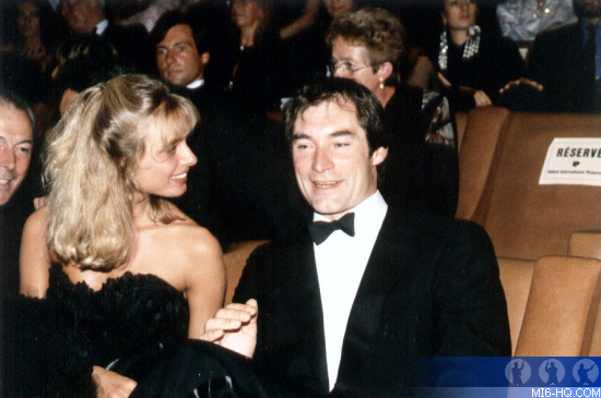 Timothy Dalton and Maryam dAbo at The Living Daylights world premiere on June 29th 1987