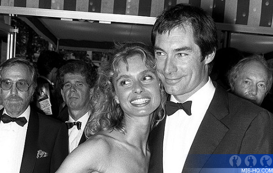 Timothy Dalton and Maryam dAbo at The Living Daylights world premiere on June 29th 1987