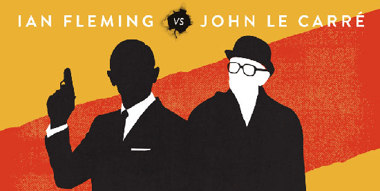 Poster art for Fleming vs Le Carre debate in London